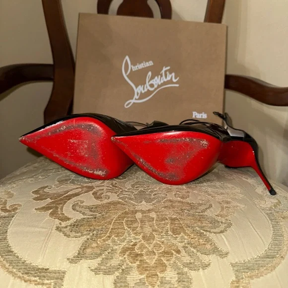 Christian Louboutin Marlenarock 100 Black Patent Leather - Picture 5 of 5